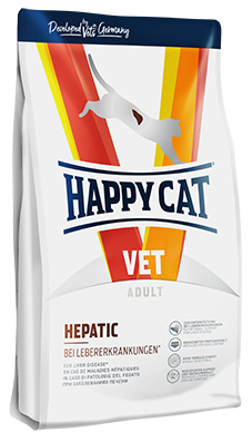  Hepatic ветеринарная диета для кошек для восстановления и подержания работы печени Happy cat