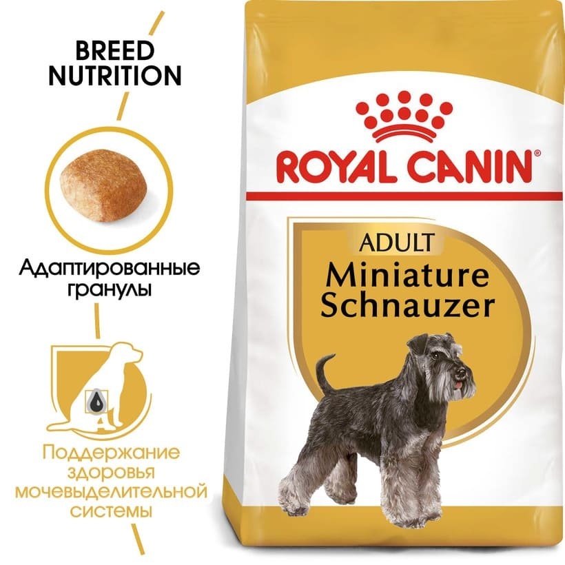 Для взрослого миниатюрного шнауцера с 10 мес. (3 кг) Royal Canin (сухие корма) Для взрослого миниатюрного шнауцера с 10 мес. (3 кг) - фото 2