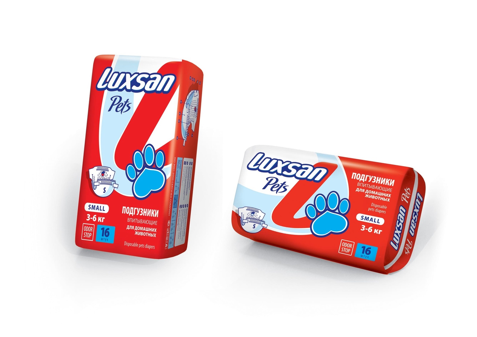 Luxsan подгузники для животных: 3-6 кг, 16 шт. (370 г)