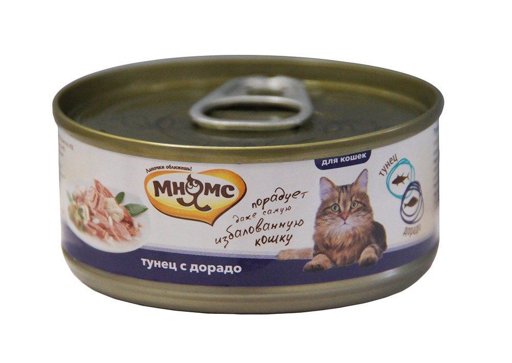 

Мнямс консервы для кошек Тунец с дорадо в нежном желе (70 г)