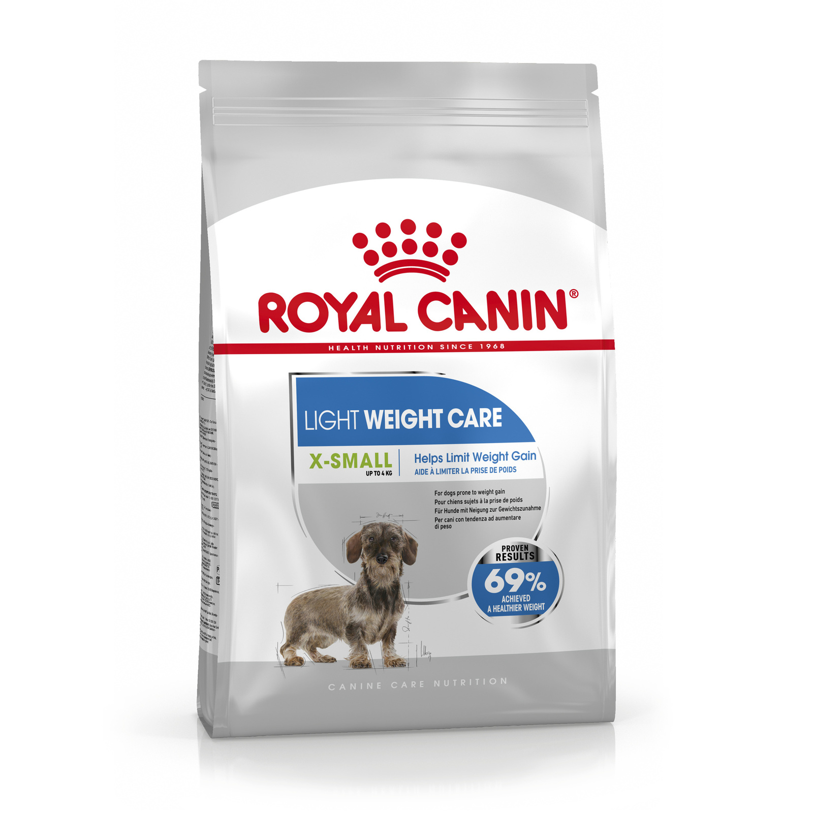 Корм Royal Canin для взрослых и стареющих собак малых пород (до 4 кг), склонных к набору лишнего веса (1,5 кг) Royal Canin Корм Royal Canin для взрослых и стареющих собак малых пород (до 4 кг), склонных к набору лишнего вес - фото 1
