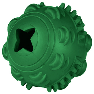 Игрушка мяч для собак с ароматом курицы, зеленый