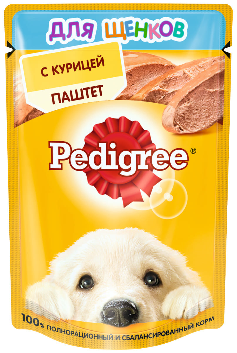 

Pedigree влажный корм для щенков от 1 месяца, паштет с курицей (80 г)