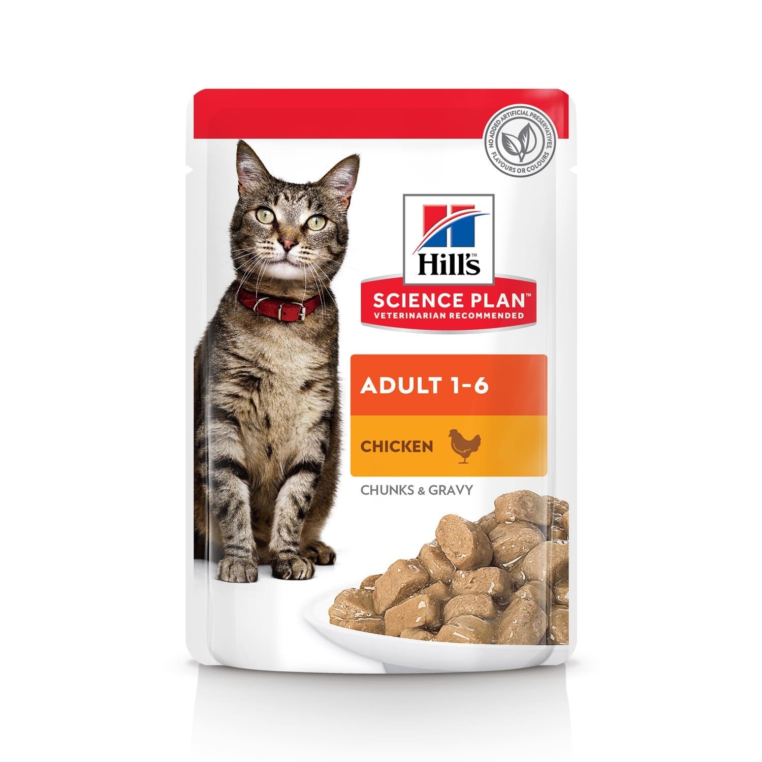 Hill's консервы science Plan для взрослых кошек для поддержания жизненной энергии и иммунитета, пауч с курицей в соусе (1,02 кг)