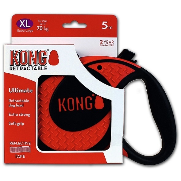 Рулетка для собак "Ultimate" красная, лента (610 г) Kong