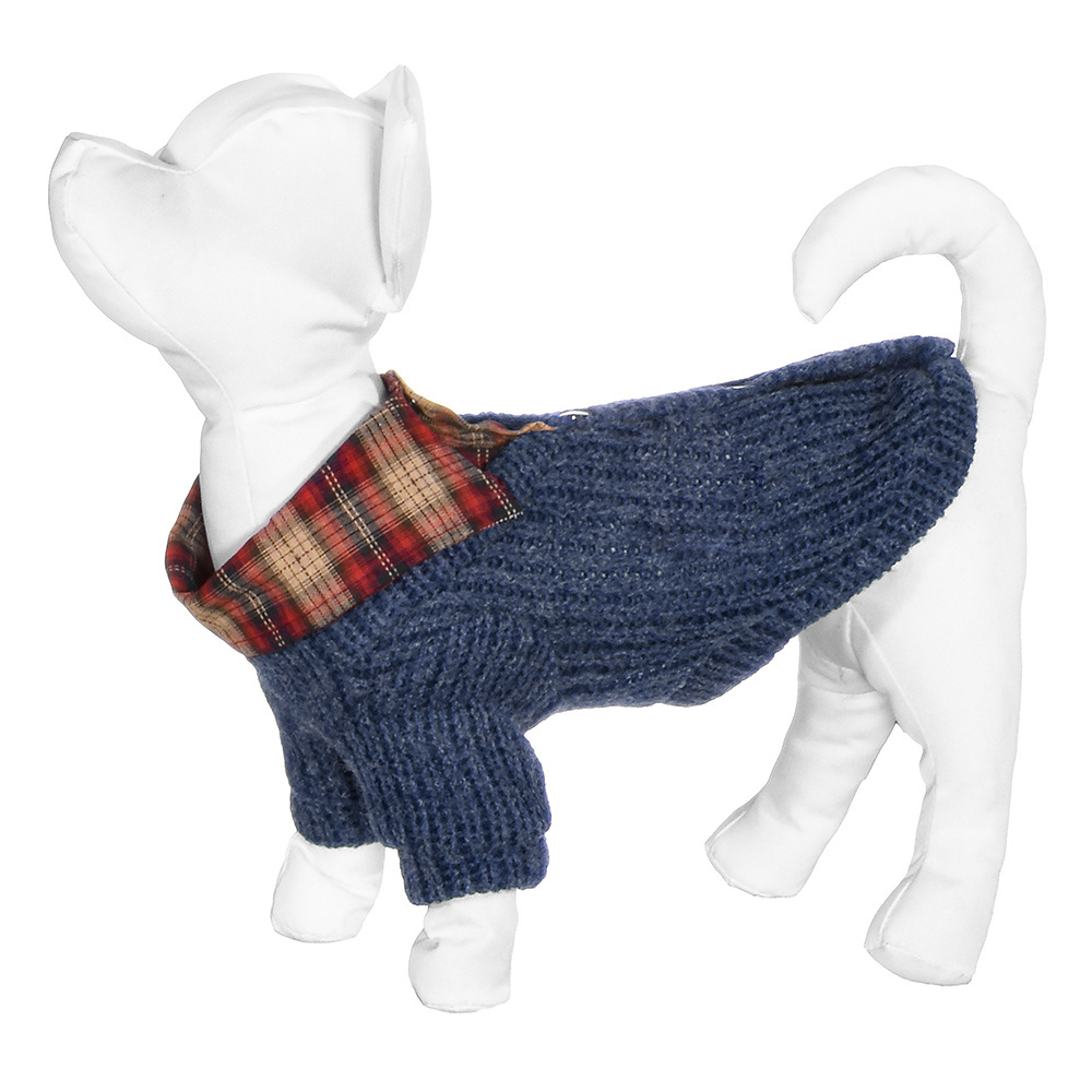 Yami-Yami одежда свитер с рубашкой для собак, синий (M)