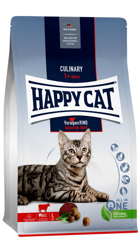 

Happy cat сухой корм для взрослых кошек Альпийская Говядина (300 г)