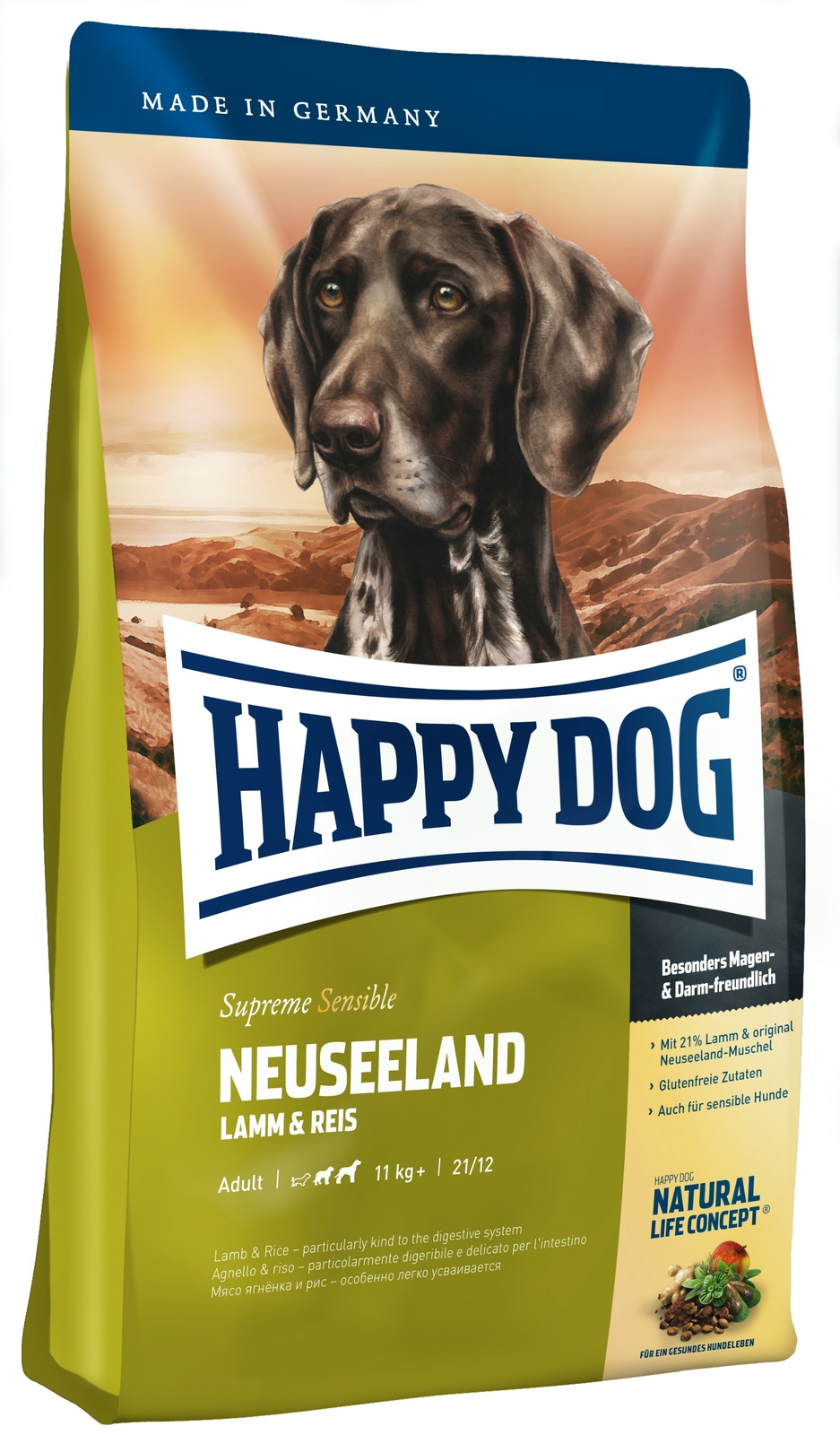 Для собак с ягненком и рисом "Новая Зеландия" (12,5 кг) Happy dog Для собак с ягненком и рисом "Новая Зеландия" (12,5 кг) - фото 1