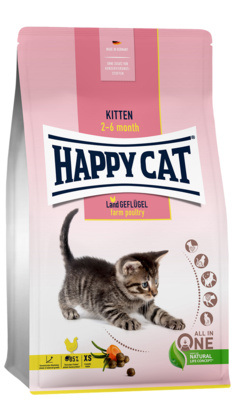 Сухой корм для Котят Домашняя Птица Киттен Happy cat