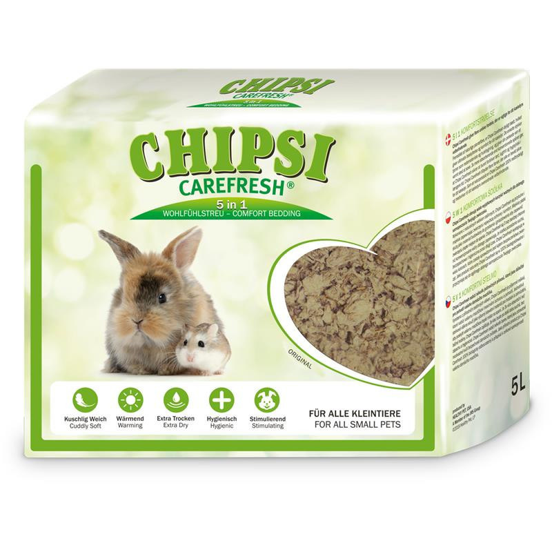 Carefresh бумажный натуральный наполнитель-подстилка для мелких домашних животных и птиц (5 л)