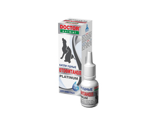 Ушные капли DOCTOR Animal Отофитанол Platinum, с усиленной формулой, для животных