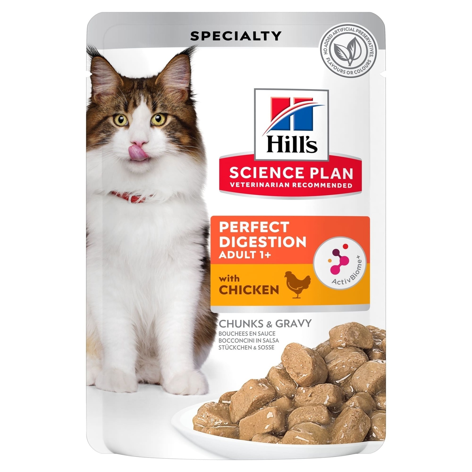 Hill's консервы паучи для кошек Идеальное Пищеварение (1,02 кг)