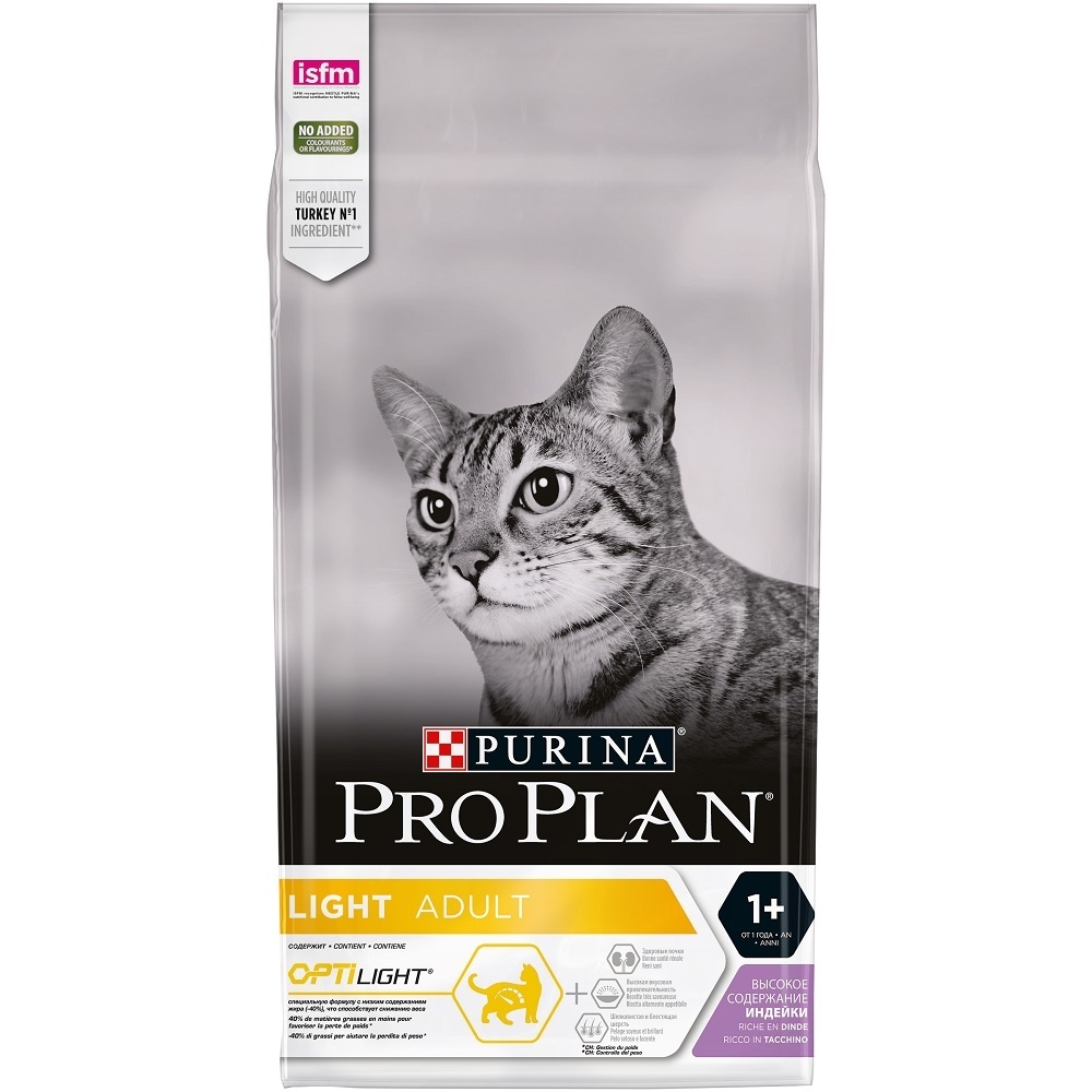 Purina Pro Plan для взрослых кошек с избыточным весом и склонных к полноте, с высоким содержанием индейки (1,5 кг)