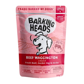 Паучи для собак с говядиной  и бурым рисом "Вуф-строганов" Barking Heads (консервы)