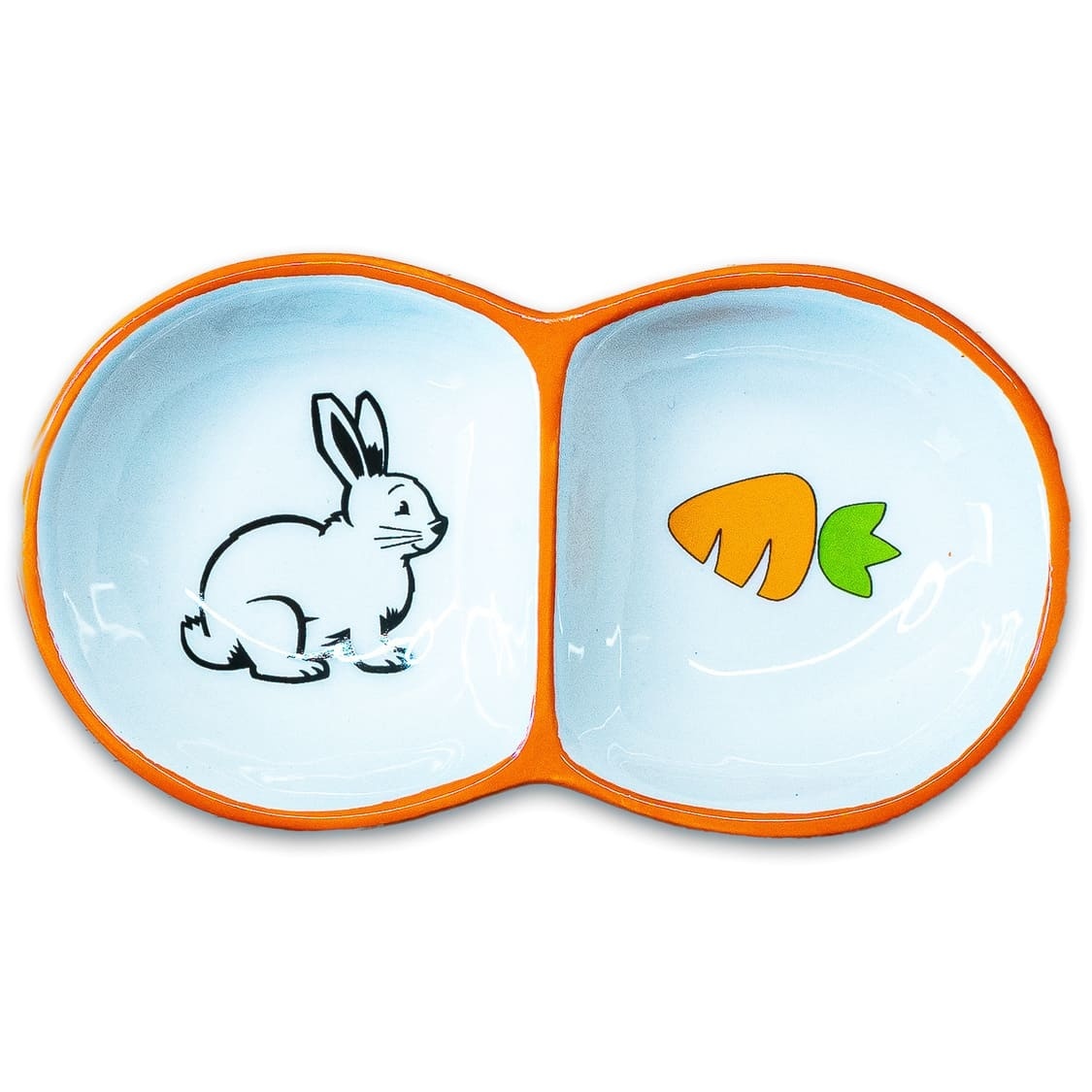 Mr.Kranch миска двойная для грызунов , оранжевая (2х50мл) Mr.Kranch миска двойная для грызунов , оранжевая (2х50мл) - фото 1
