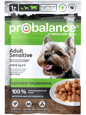 Паучи для взрослых собак всех пород с чувствительным пищеварением Probalance