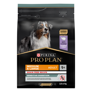  Grain Free Formula (беззерновой) для взрослых собак средних и крупных пород с чувствительным пищеварением, с высоким содержанием индейки