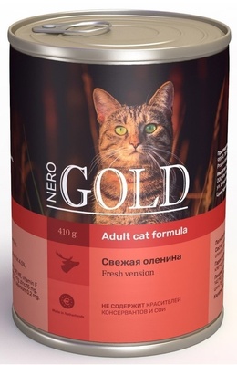 Консервы для кошек "Свежая оленина" Nero Gold консервы