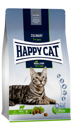 Сухой корм для взрослых кошек Пастбищный ягненок Happy cat
