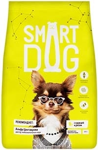 Корм Smart Dog для взрослых собак, с курицей и рисом (18 кг)