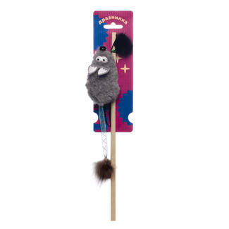 "Бибури" дразнилка мышь с хвостом-трубочкой и кисточкой из меха Tappi игрушки
