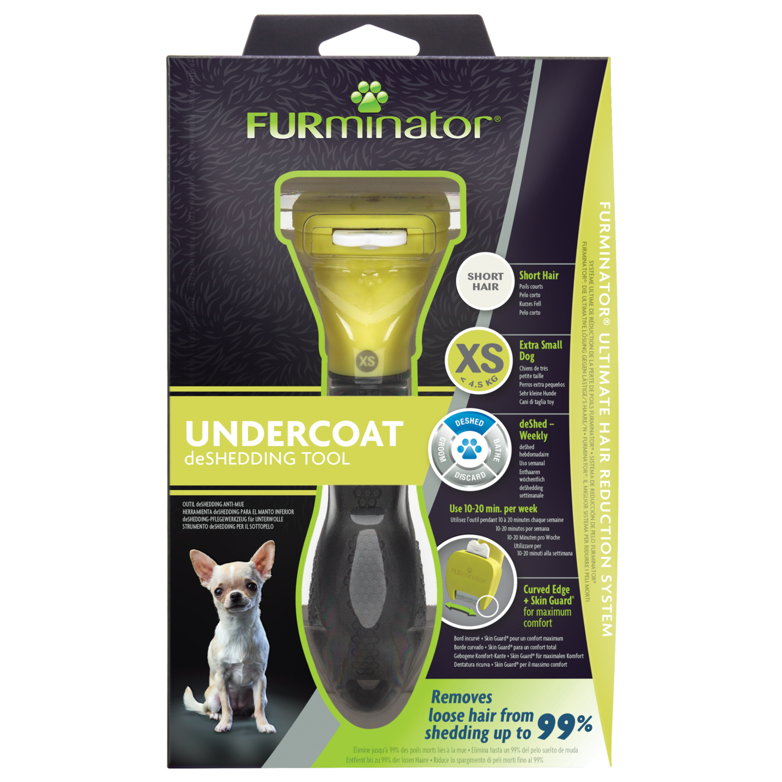 FURminator фурминатор XS для собак карликовых пород с короткой шерстью (186 г) FURminator FURminator фурминатор XS для собак карликовых пород с короткой шерстью (186 г) - фото 1