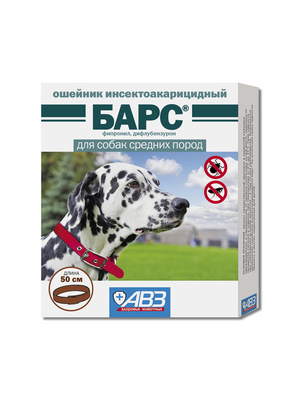 Ошейник БАРС для защиты собак средних пород от блох и клещей