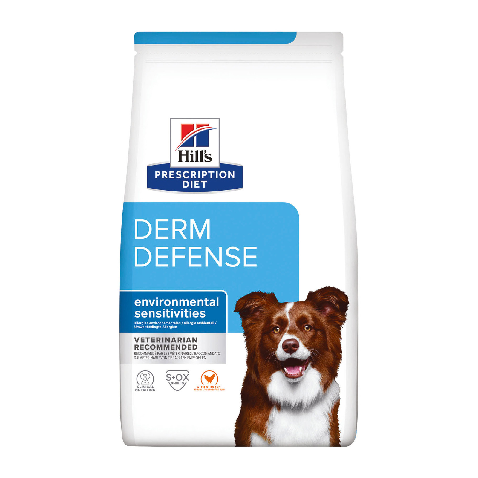 

Hill's Prescription Diet сухой диетический корм для собак Derm Defense при аллергии, блошином и атопическом дерматите, с курицей (1,5 кг)