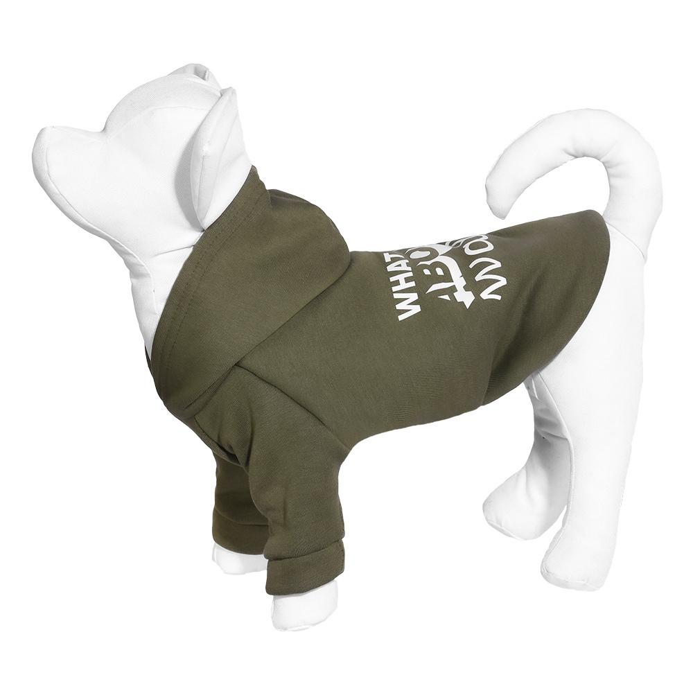 Yami-Yami одежда толстовка с капюшоном для собаки, хаки (L) Yami-Yami одежда толстовка с капюшоном для собаки, хаки (L) - фото 1