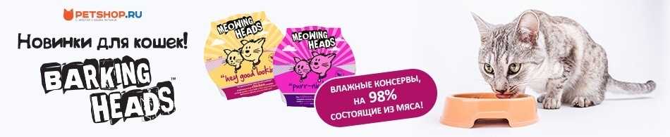 Новые консервы для кошек Barking Heads!