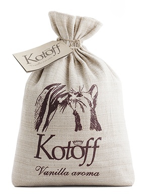 ECO-концепция Комкующийся наполнитель "Золотая ваниль" (холщовый мешок) Kotoff Premium