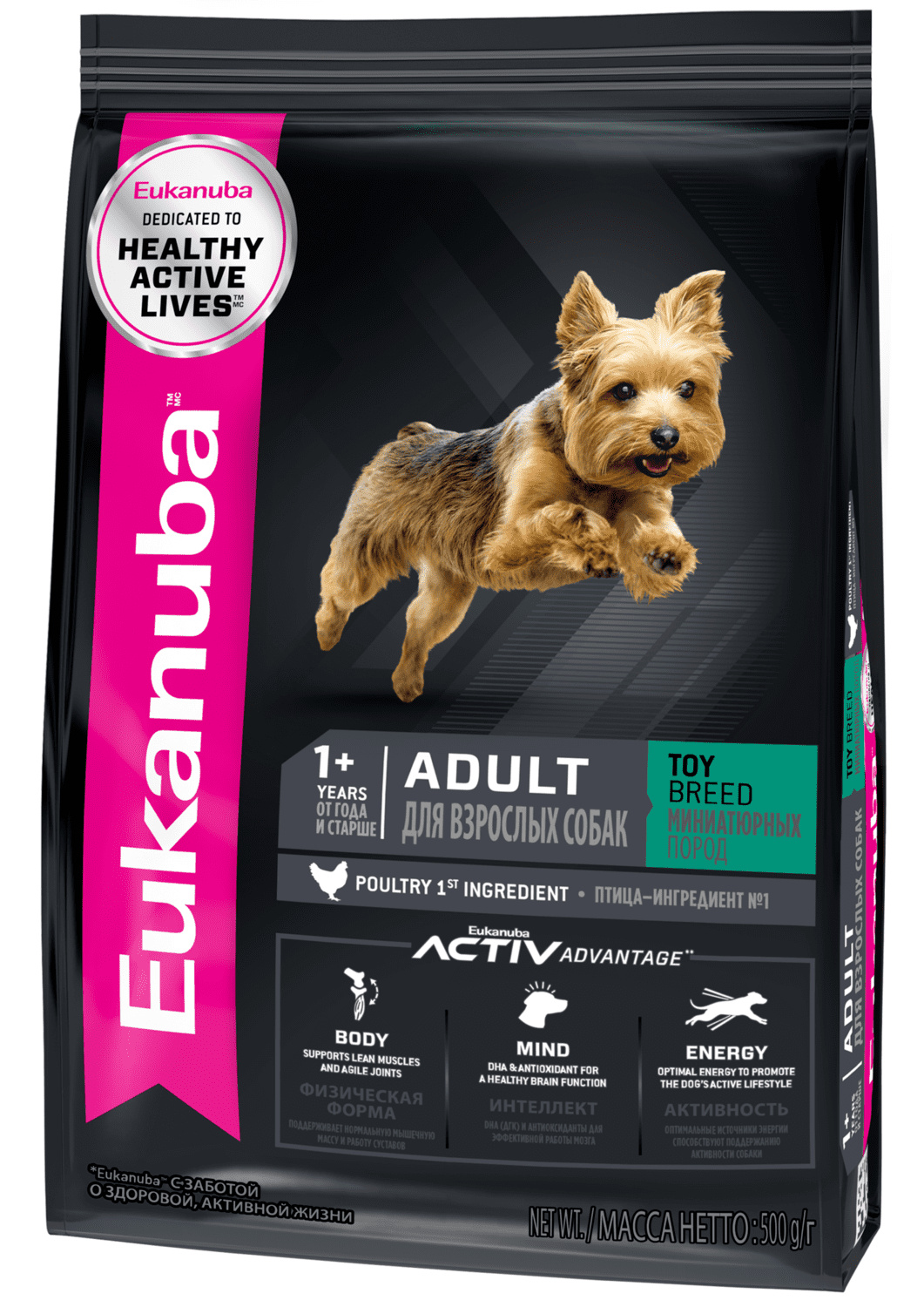Корм Eukanuba для взрослых собак миниатюрных пород, с птицей (3,5 кг)
