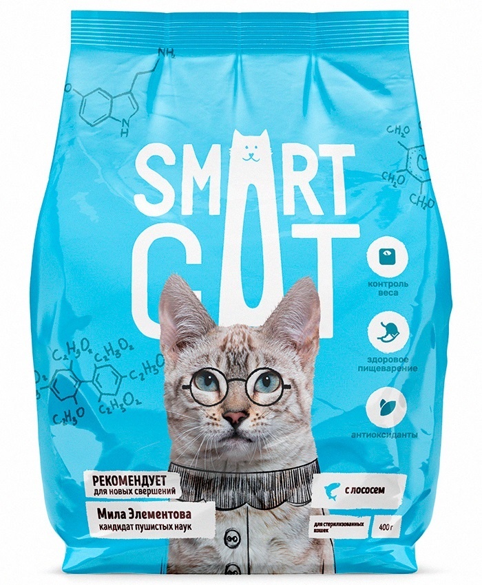 

Smart Cat для стерилизованных кошек с лососем (0,4кг)