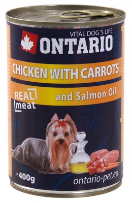 Консервы для собак: курица и морковь