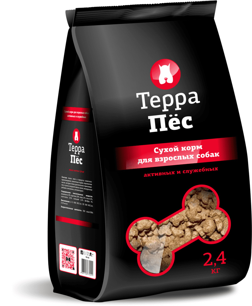 

Корм Терра Пёс для активных и служебных собак (2,4 кг)