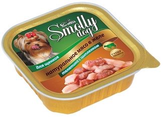 Консервы для щенков "Smolly dog" телятина с цыпленком Зоогурман