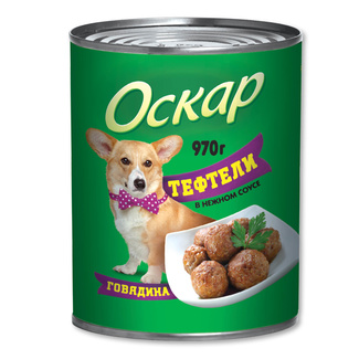 Консервы для собак: Тефтели из говядины в нежном соусе