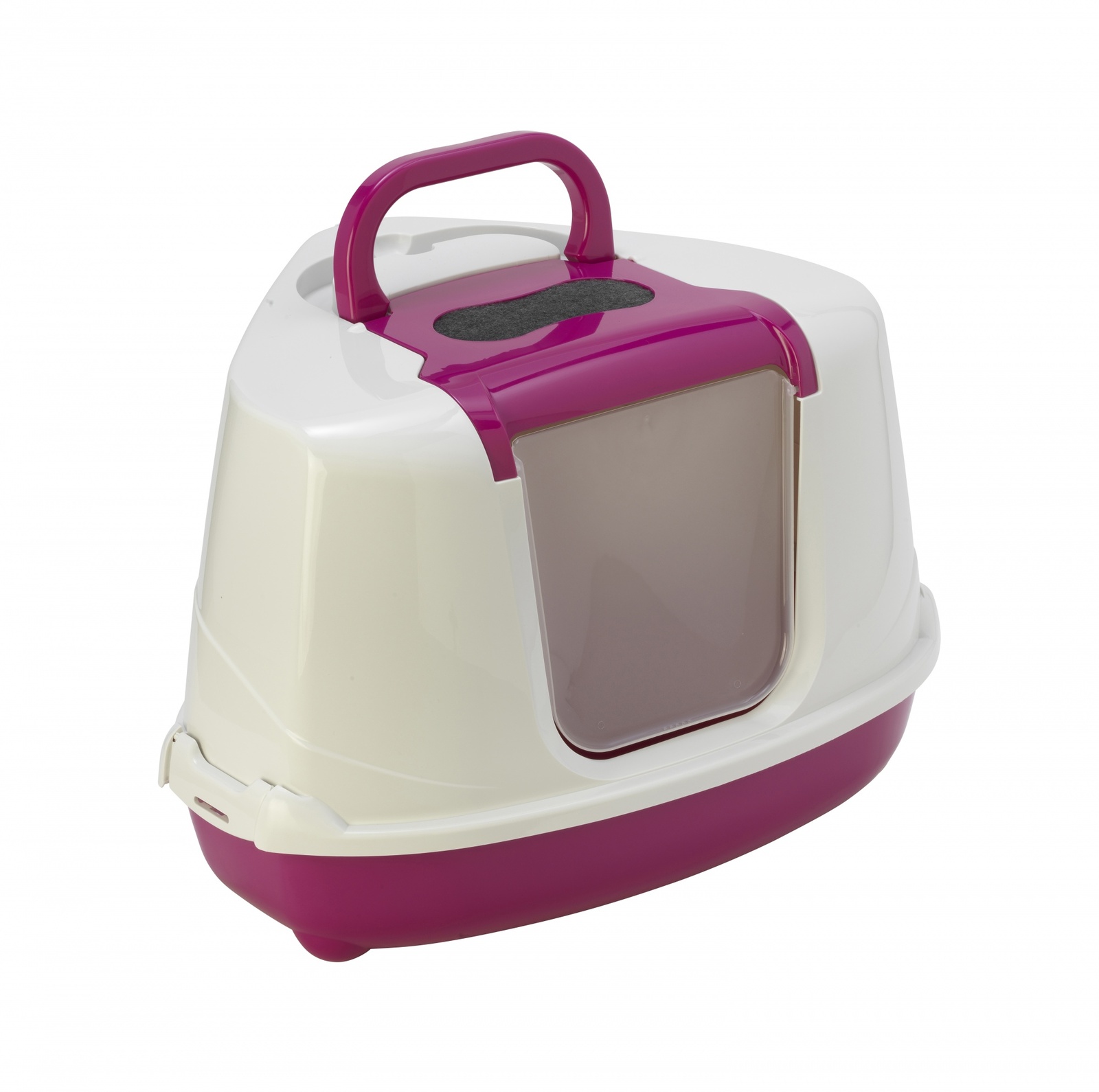 Туалет-домик угловой Flip с угольным фильтром, 55х45х38см, ярко-розовый (1,6 кг) Moderna Туалет-домик угловой Flip с угольным фильтром, 55х45х38см, ярко-розовый (1,6 кг) - фото 3