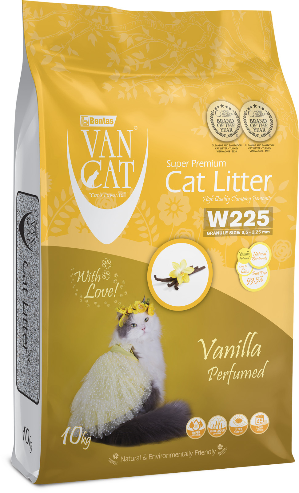 Van Cat комкующийся наполнитель без пыли с ароматом ванили, пакет, Vanilla  | Petshop.ru