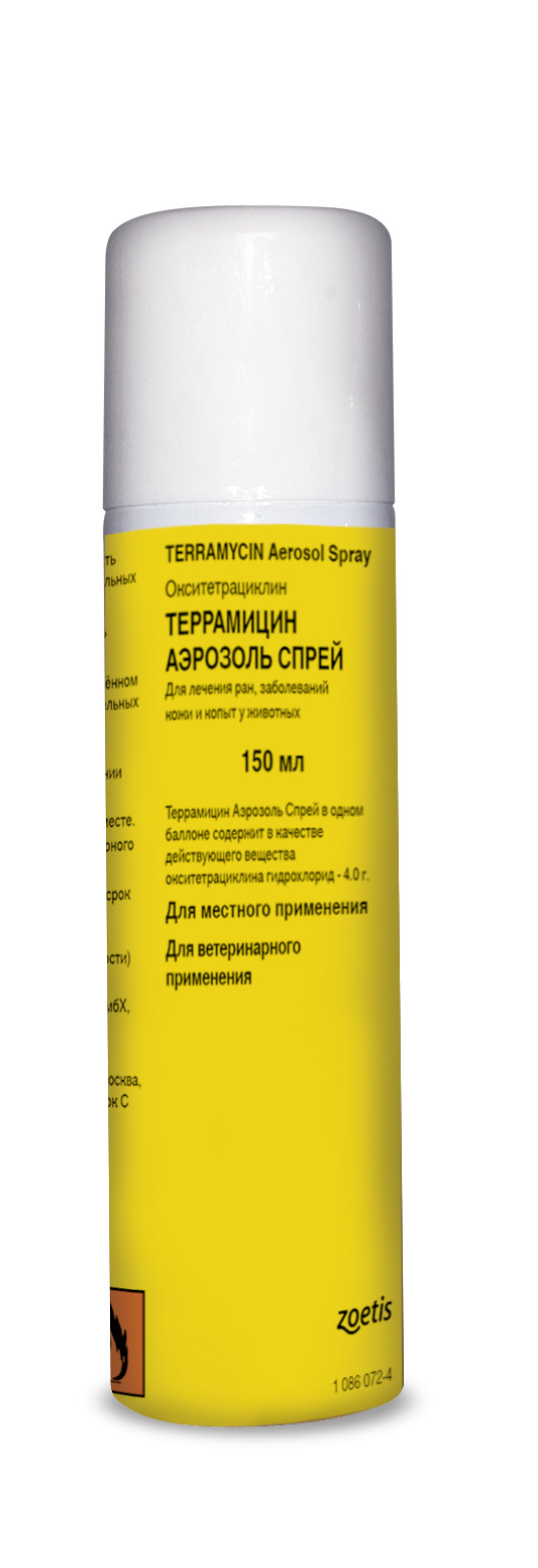 Zoetis террамицин, спрей для обработки ран (140 г) Zoetis террамицин, спрей для обработки ран (140 г) - фото 1