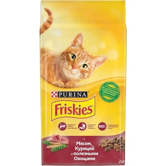 Для взрослых кошек, с мясом, курицей и полезными овощами Friskies