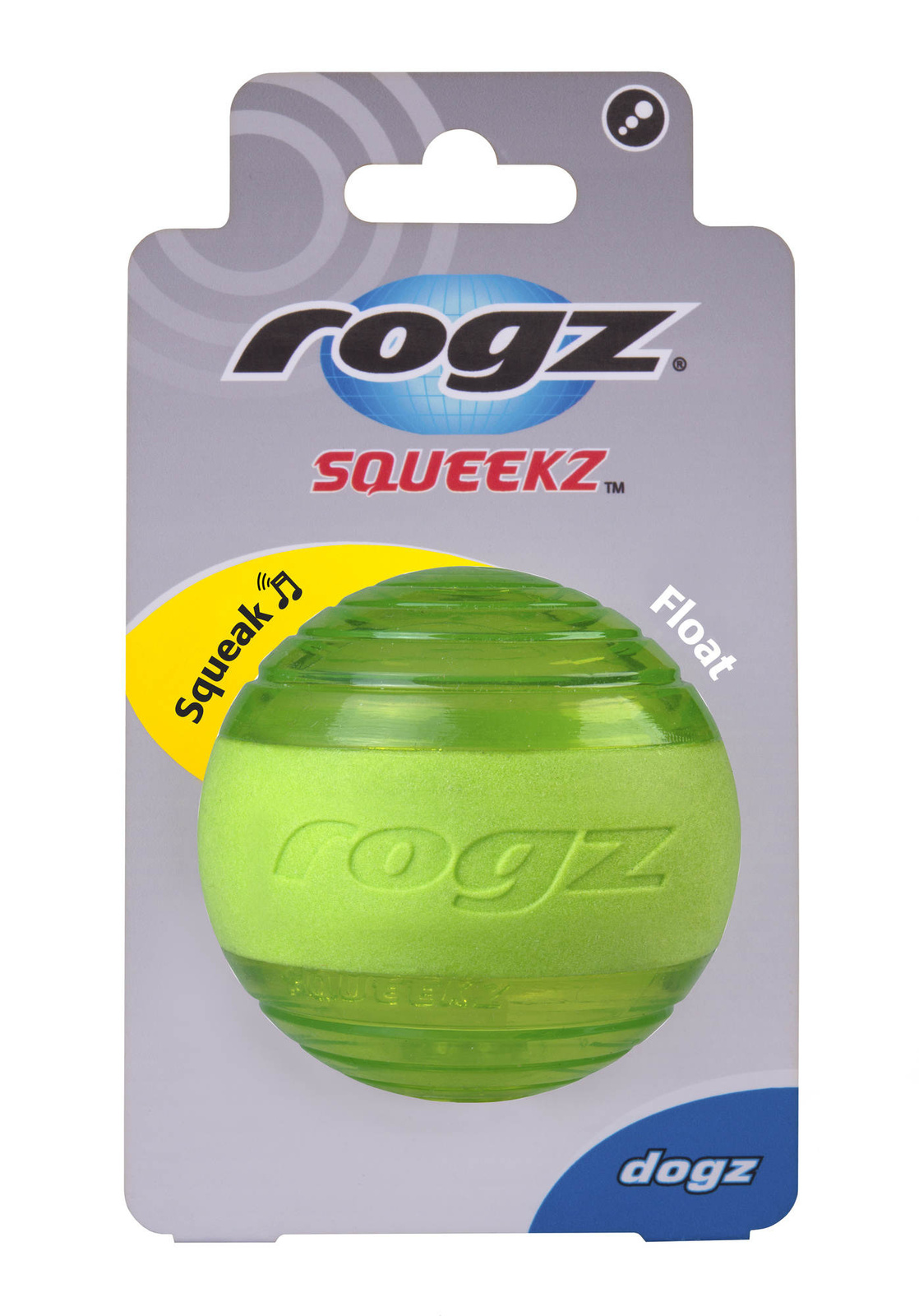 Rogz мяч с пищалкой Squeekz, лайм (Ø 6.4 см) Rogz мяч с пищалкой Squeekz, лайм (Ø 6.4 см) - фото 1