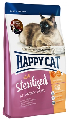 Для кастрированных котов и кошек, с атлантическим лососем Happy cat