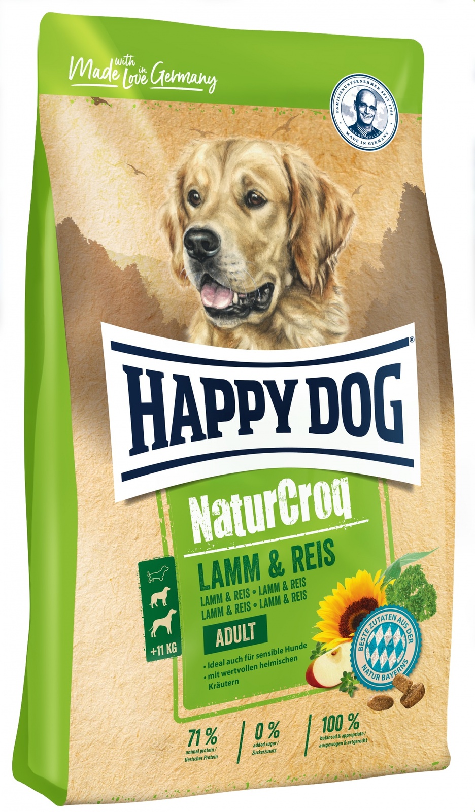 Для чувствительных собак, с ягненком и рисом (15 кг) Happy dog Для чувствительных собак, с ягненком и рисом (15 кг) - фото 2