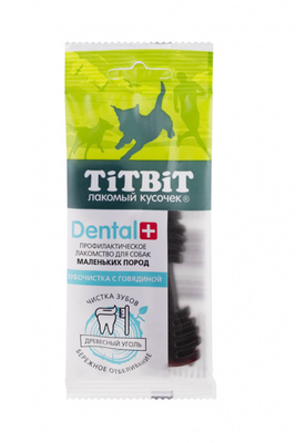  Дентал+ зубочистка с говядиной для собак маленьких пород TiTBiT