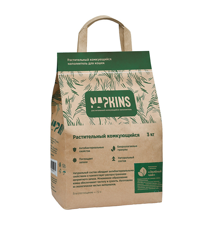 NAPKINS наполнитель растительный комкующийся наполнитель 