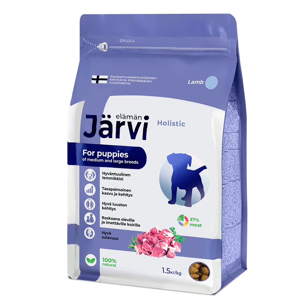 Jarvi сухой корм для щенков средних и крупных пород с ягненком (400 г)