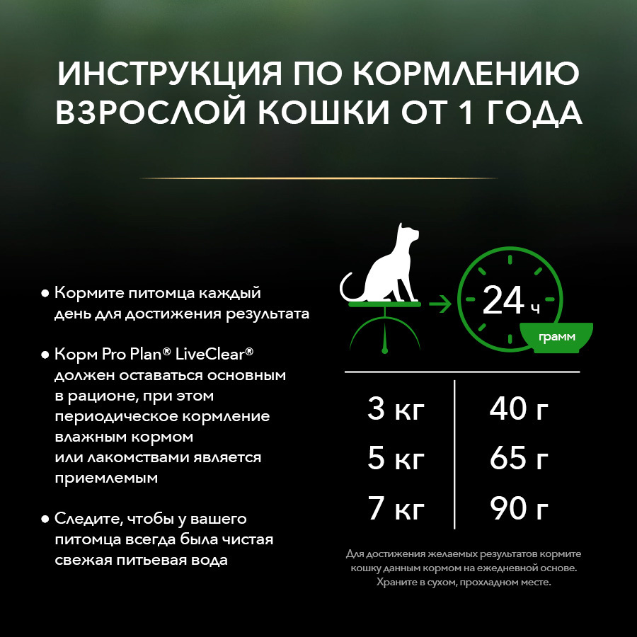 LiveClear для стерилизованных кошек, снижает количество аллергенов в шерсти, с индейкой (2,8 кг) Purina Pro Plan LiveClear для стерилизованных кошек, снижает количество аллергенов в шерсти, с индейкой (2,8 кг) - фото 6