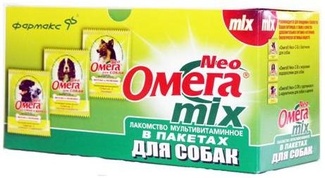 Омега Neo Микс витамины для собак (15 таб.x21 саше)